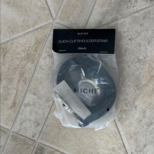 Miche Quick-Clip Shoulder Strap in Black with Silver Hardware